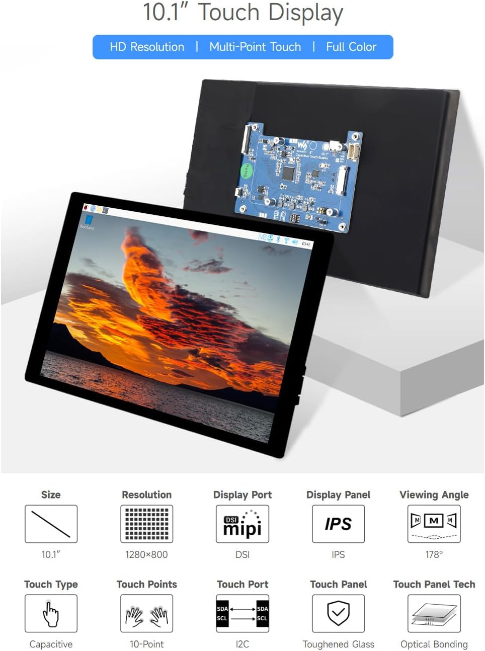 Waveshare 10.1인치 IPS 용량성 터치스크린 - Raspberry Pi 10.1 Inch Capacitive Touch Screen Ips 리뷰 및 가격