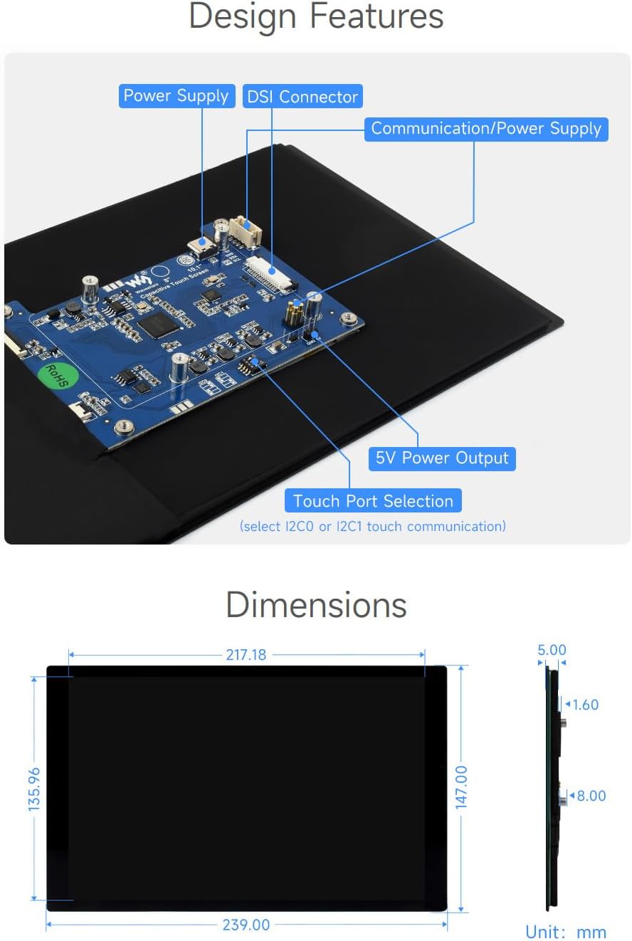 Waveshare 10.1인치 IPS 용량성 터치스크린 - Raspberry Pi 10.1 Inch Capacitive Touch Screen Ips 리뷰 및 가격